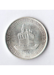 1988 - Lire 100 argento Italia 900° Università di Bologna